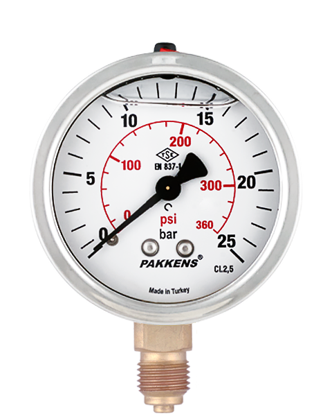 MG 063 Genel Amaçlı Basınç Ölçer (Sıvı Dolgulu)