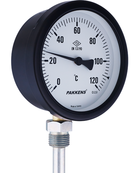 TE 100 Bi-Metal Sıcaklık Ölçer (Alttan Bağlantılı)