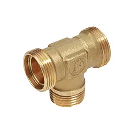 R568R - T bağlantı parçası, erkek vida ve döşeme adaptörü bağlantılı