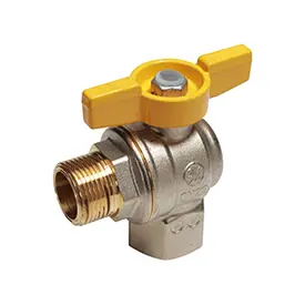 R781G - Köşe küresel vana, dişi-erkek bağlantılı, EN331:2015 onaylı