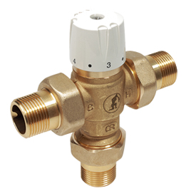 R156-2 - Thermostatic mixer, tail pieces male connections