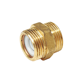 R189V - Çek vanalı nipel, erkek-erkek bağlantılı