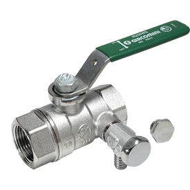 R250WS - Küresel vana, dişi-dişi bağlantılı, tahliye musluklu