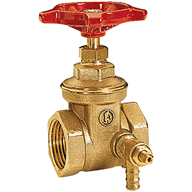 R56 - Şiber vana, dişi-dişi bağlantılı, tahliye musluklu