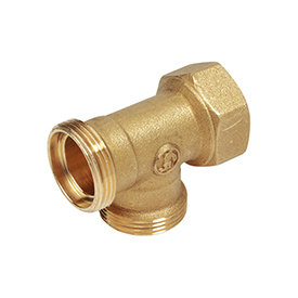 R571R - T bağlantı parçası, dişi vida ve döşeme adaptörü bağlantılı